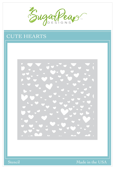 Cute Hearts Stencil
