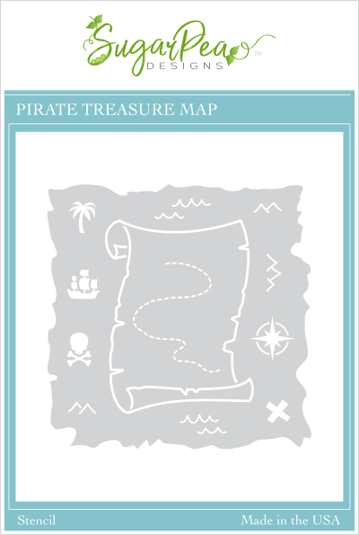 Pirate Treasure Map Stencil